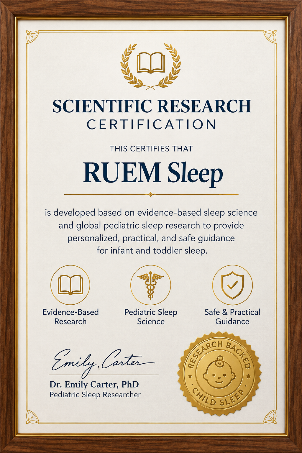 RUEM Sleep scientific research certification